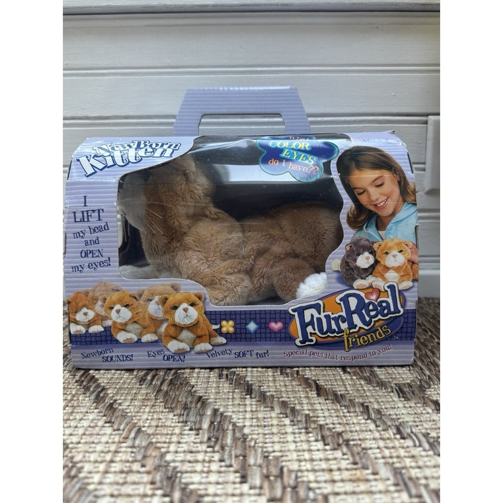VTG Hasbro FurReal Friends Tan NewBorn Kitten, Tiger Electronics (2003) - NEW